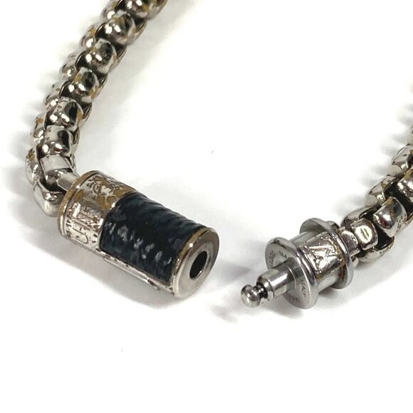 LOUIS VUITTON M63107 MonogramEclipse BraceletChain Accessories bangle Bracelet - Picture 5 of 10
